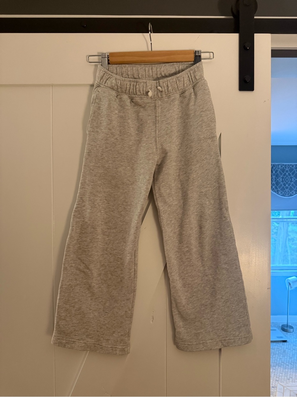 Abercrombie Kids Essential Wide Leg Sweatpants Gray Girls 9/10
